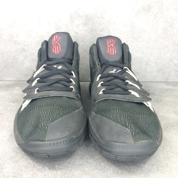 Nike GS Kyrie 5 High Top Sneakers, AQ2456-016, Black Red, Youth 6 - Picture 2 of 9